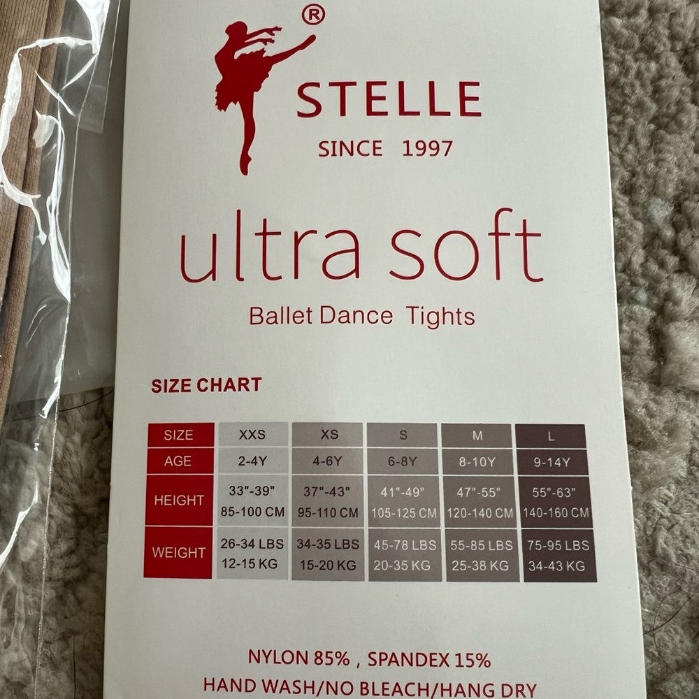 Stelle Ultra Soft Dance Tights - girls Small